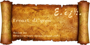 Ernszt Ágnes névjegykártya